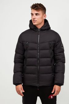 Zavetti Canada Malvini Puffer Black Jacket (U94060) | £115