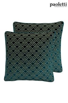 Riva Paoletti 2 Pack Blue Avenue Filled Cushions
