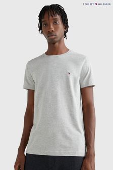 Tommy Hilfiger Grey Core Stretch Slim Fit Crew Neck T-Shirt