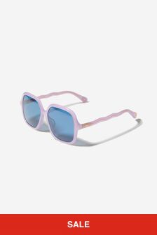Chloe Kids Girls Square Sunglasses With Wavy Temple
