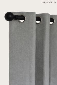 Black 28mm Eyelet Pole Kit with Ball Finial Curtain Pole