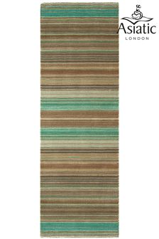 Asiatic Rugs Green Pimlico Wool Hand Loomed Runner Rug