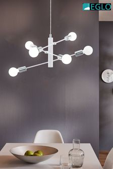 Eglo White Gradoli 6-Light Sputnik Ceiling Light Pendant