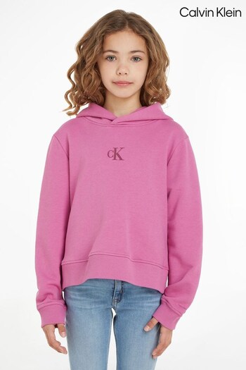 Calvin Boot Klein Kids Purple Logo Hoodie (100574) | £65
