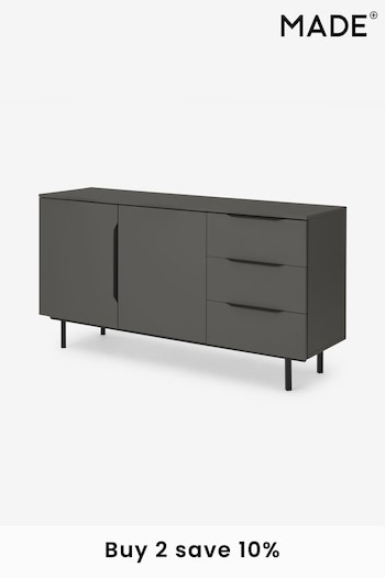MADE.COM Graphite Grey Damien Compact Large Sideboard (101076) | £399