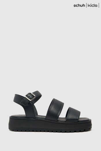 Schuh Tara Chunky Black Sandals (101378) | £32 - £35