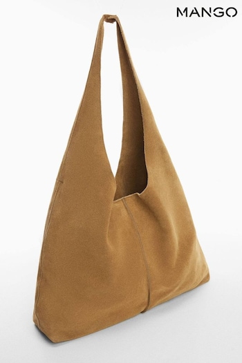 Mango Suede Shopper Brown Bag (101496) | £60