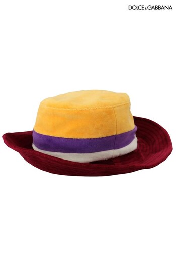 Dolce & Gabbana Yellow Bucket Hat with Logo Details (102255) | £430