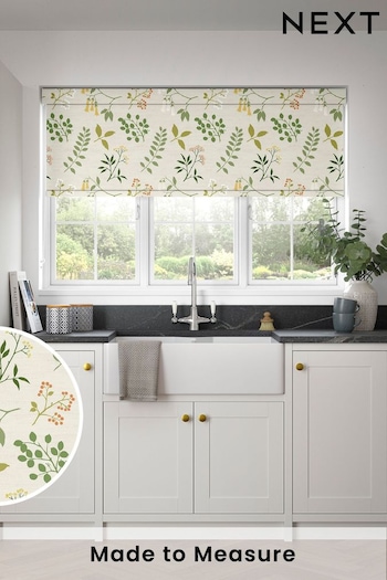 Yellow Printed Leaves Made to Measure Roller Blind (102522) | £57