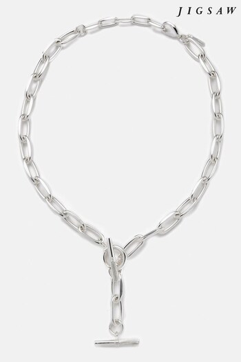 Jigsaw Silver Tone Textured Heritage Necklace (102745) | £100
