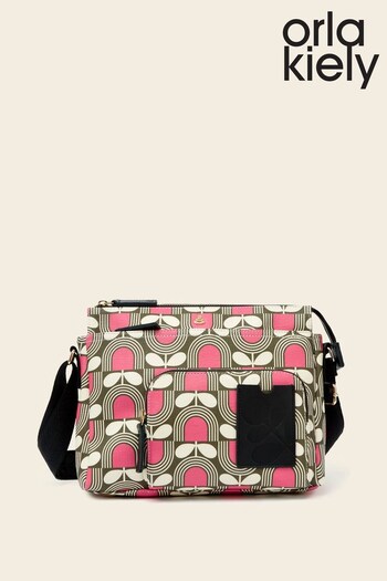 Orla Kiely Pink Fielder Cross-body Bag (102994) | £170