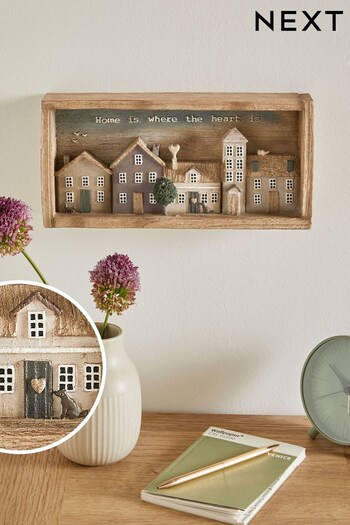Natural Home Is Where Heart Is Wall Art Plaque (103059) | £26