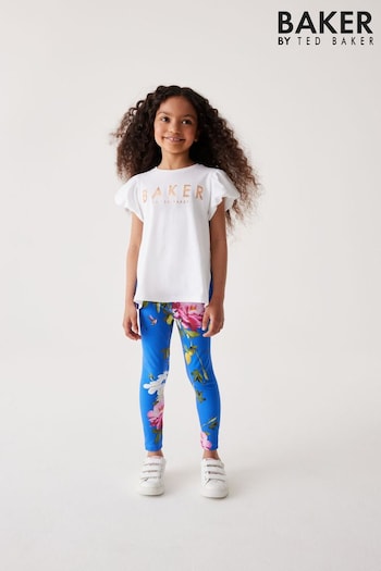 Baker by Ted Baker Blue Pleated T-Shirt And Leggings Set (103294) | £38 - £43