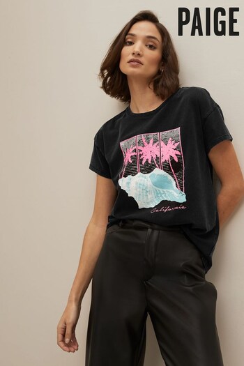 Paige Ryo Printed Graphic Black  T-Shirt (103616) | £135