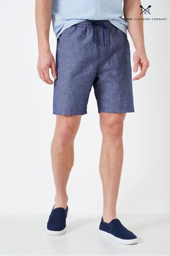 Crew Clothing Company Blue Cotton Classic Casual Shorts (103661) | £60