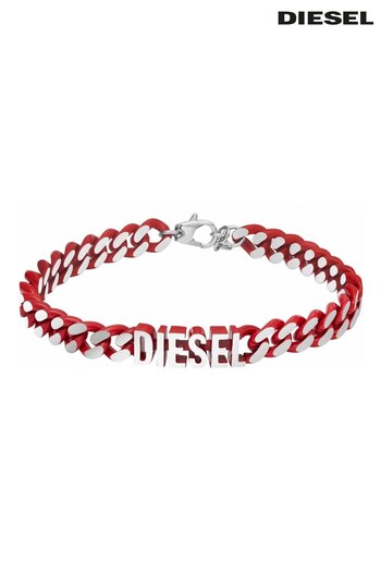 Diesel Jewellery Gents Red Steel Bracelet (103736) | £99