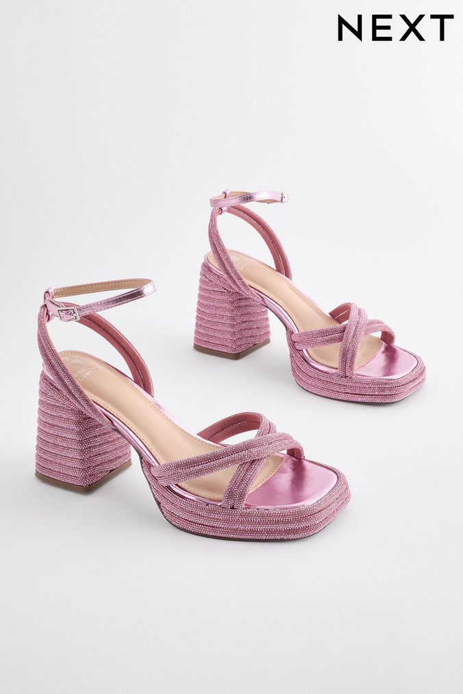 Next pink sandals hotsell