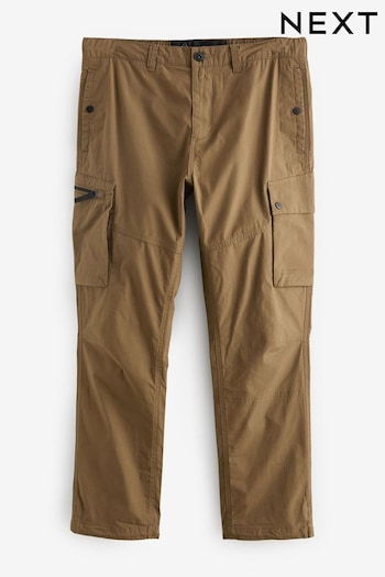 Tan Brown Slim Stretch Cargo Utility Trousers (104017) | £36