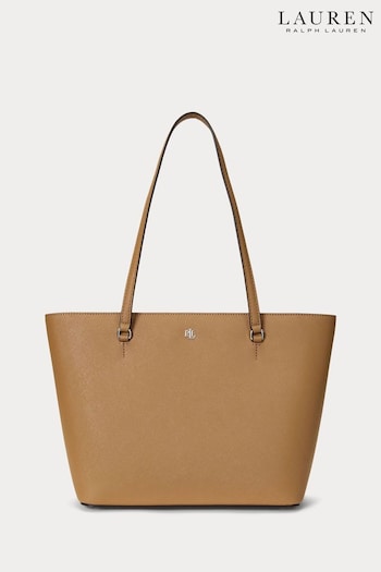 Lauren Ralph Lauren Karly Crosshatch Leather Shopper Tote Bag (104253) | £249