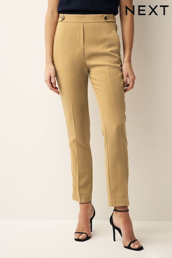 Camel Brown Tailored Elastic Back Straight Leg Trousers (104747) | £26