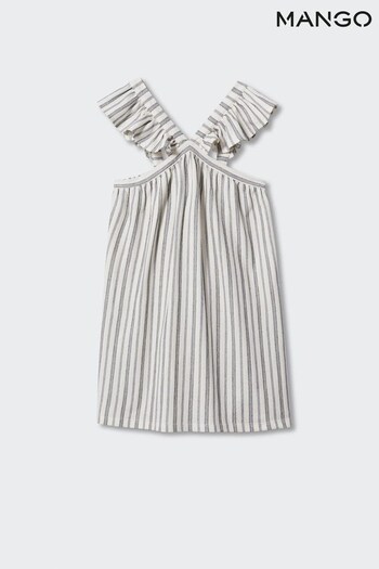 Mango Striped White Dress (105146) | £26