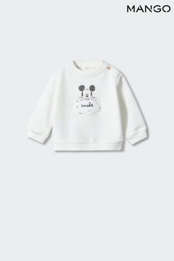 Mango Mickey Mouse White Sweatshirt (105150) | £18
