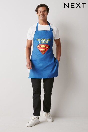 Blue Superman Apron & Oven Glove Set (105314) | £25