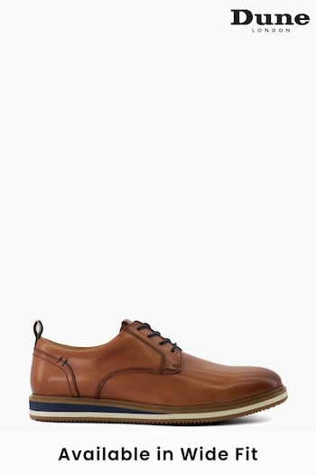 Dune London Brown Blaksley Plain Toe Hybrid Sole Shoes (105333) | £100