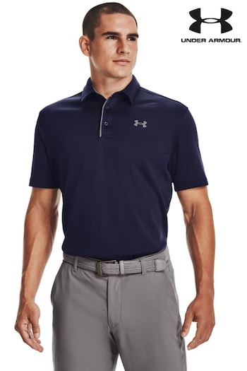 Under Armour Navy/Grey Golf Tech Polo Shirt (105524) | £38