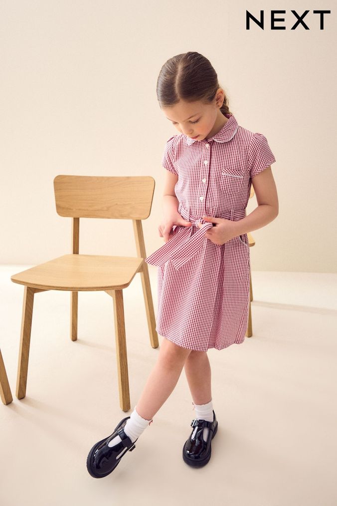 Next red check dress hotsell