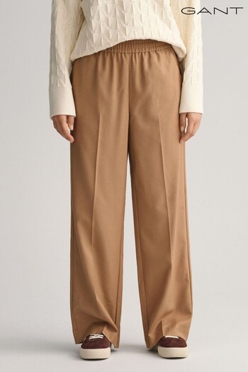 GANT Natural Relaxed Wide Leg Pull On Trousers (106172) | £135