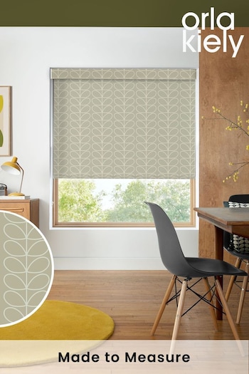 Orla Kiely Grey Linear Stem Made to Measure Roller Blinds (106308) | £58