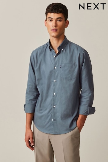 Teal Blue Regular Fit Easy Iron Button Down Oxford Shirt (106879) | £20