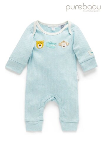 Purebaby Jungle Friends Character Baby Footless Sleepsuit (107221) | £12.50
