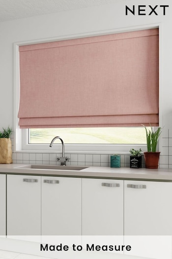 Blush Pink Textured Made To Measure Roman Blind (107241) | £42