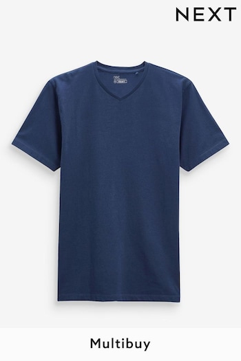 Navy Blue Essential V-Neck T-Shirt (107259) | £8