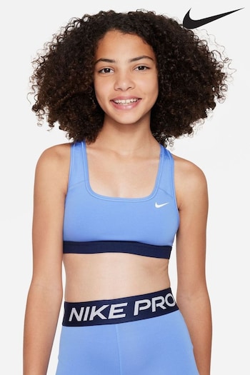 Nike friday Blue Medium Dri-FIT Swoosh Support Bra (107386) | £23