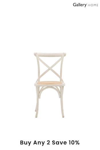 Gallery Home Set of 2 White Rattan Boston Chair (107506) | £365