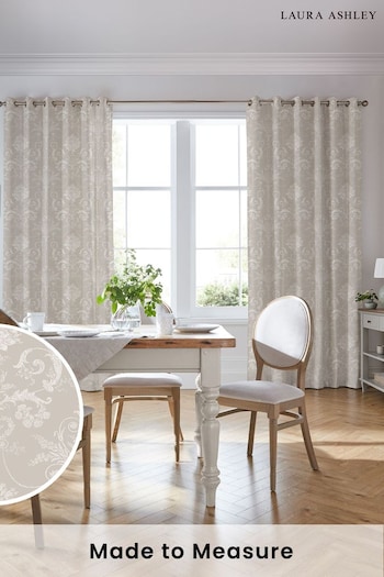 Laura Ashley Dove Grey Josette Made to Measure Curtains (108079) | £91