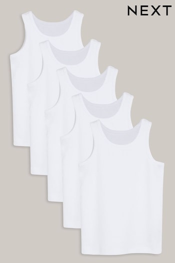 White Vests 5 Pack (1.5-16yrs) (108446) | £10.50 - £15