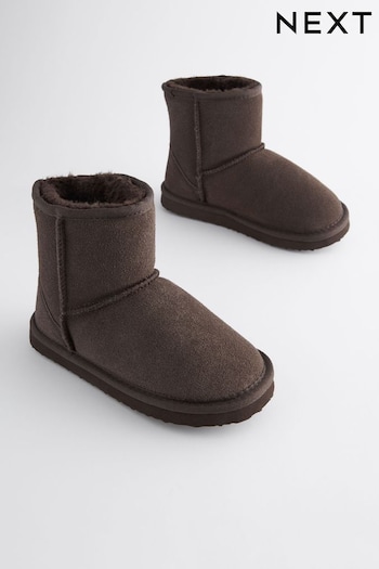 Chocolate Brown Tall Warm Lined Suede Slipper Boots Savage (108482) | £17 - £21