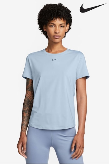 Nike flom Light Blue One Classic Dri-FIT Short-Sleeve Fitness T-Shirt (109141) | £33