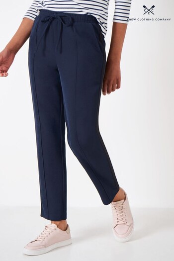 Crew Clothing Company Navy Blue Colour Block Tapered Casual Trousers (109286) | £59