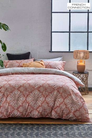 French Connection Pink Kantha Reversible Duvet Cover and Pillowcase Set (109417) | £55 - £90