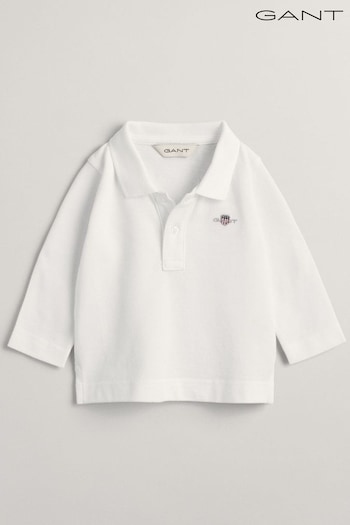 GANT Baby Shield Logo Long Sleeve Polo Shirt (109721) | £25