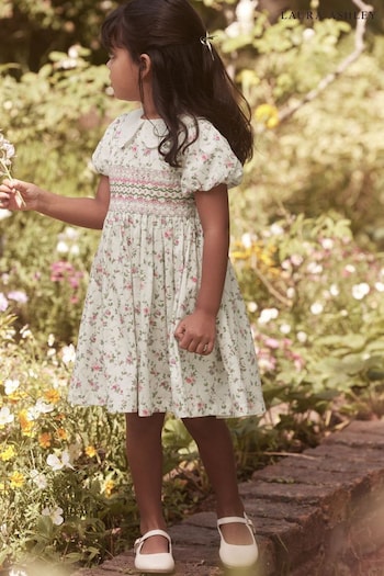 Laura Ashley White Lace Collar Smock Dress (109885) | £32 - £36