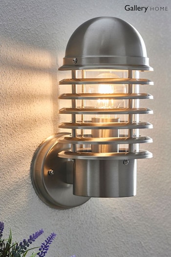 Gallery Home Silver Archy Outdoor Wall Light (110070) | £51