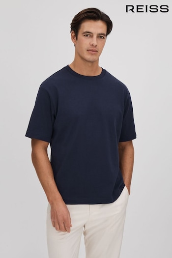 Reiss Eclipse Blue Tate Oversized Garment Dye T-Shirt (110103) | £48