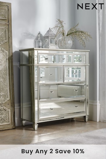 Mirror Fleur 5 Drawer Chest of Drawers (110350) | £725