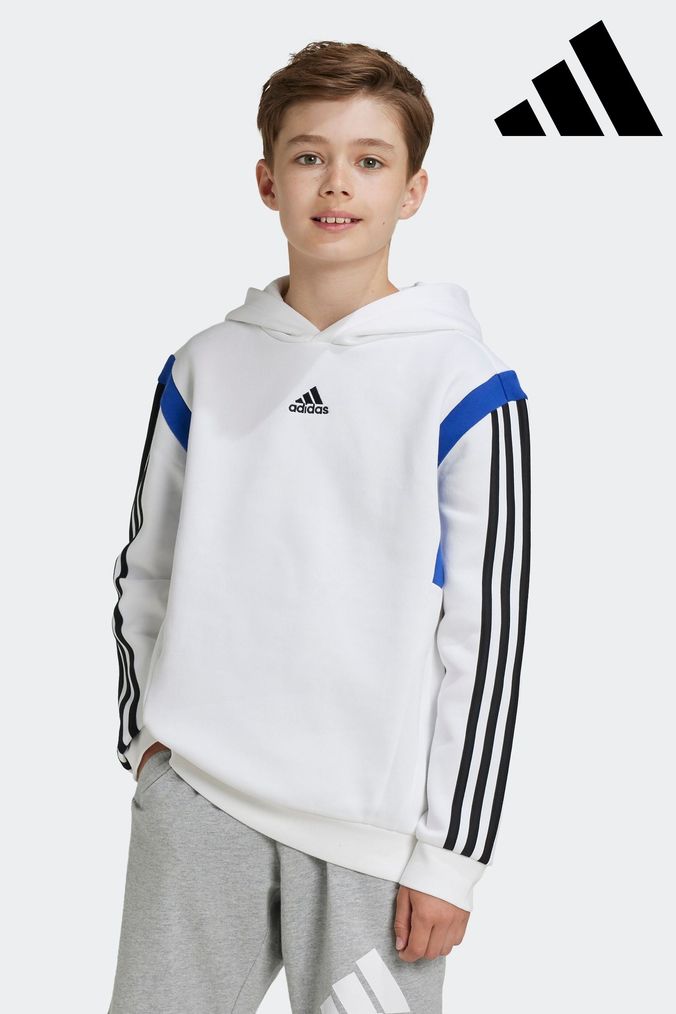 Boys white adidas sweatshirt top